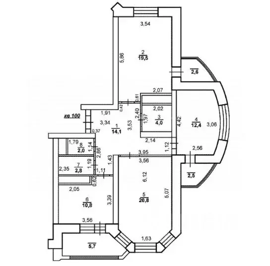 3-к кв. Оренбургская область, Оренбург Северный проезд, 18 (86.4 м) - Фото 2