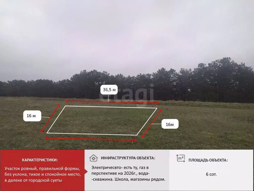 Участок в Крым, Симферопольский район, Мирновское с/пос, с. Белоглинка ... - Фото 1