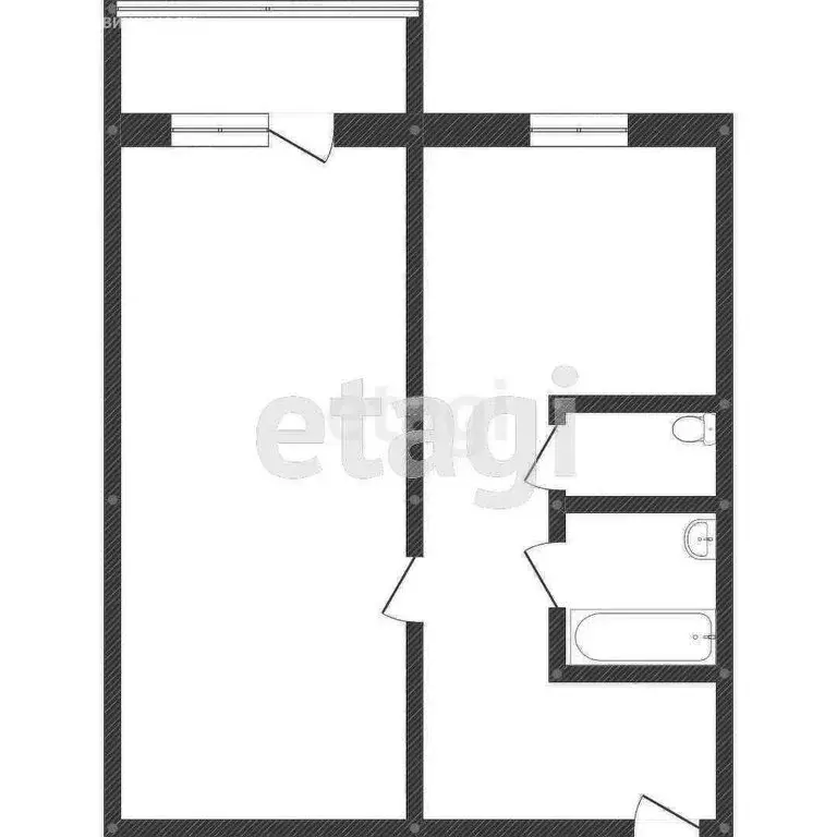 1-комнатная квартира: Курган, Куртамышская улица, 18 (33.9 м) - Фото 1