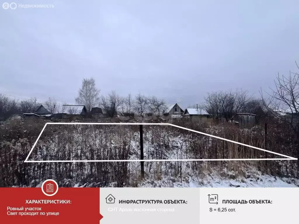 Участок в Нефтекамск, СНТ Арлан, квартал Восточная Сторона, 22-я улица ... - Фото 1