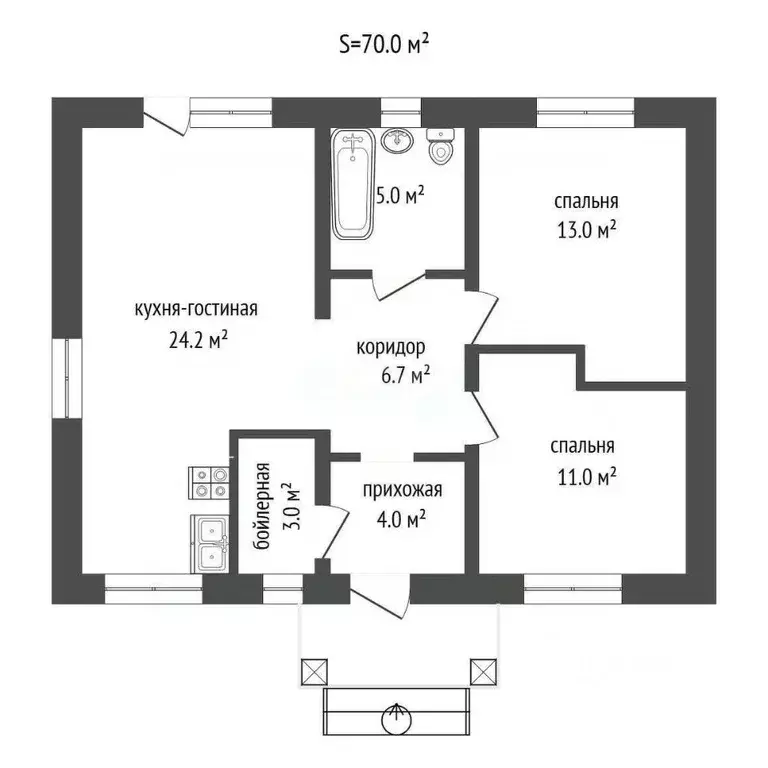 Дом в Тюменская область, Тюменский муниципальный округ, с. Каменка  ... - Фото 2