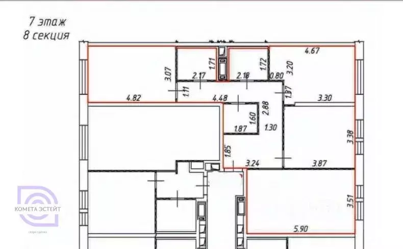 3-к кв. Москва ул. Саларьевская, 14к3 (87.1 м) - Фото 1