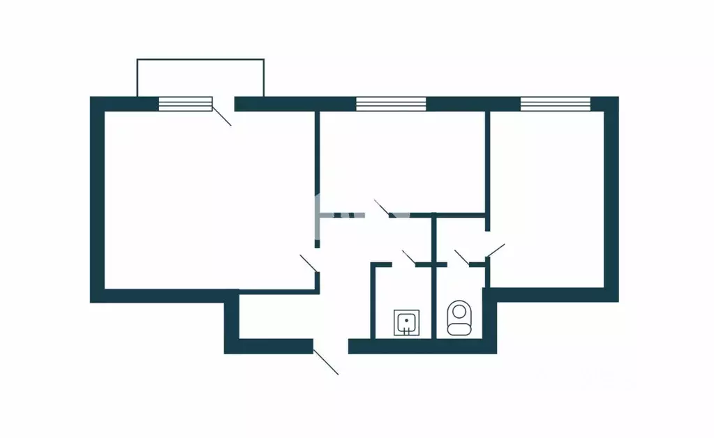 2-к кв. Новосибирская область, Новосибирск Большая ул., 680 (42.7 м) - Фото 1