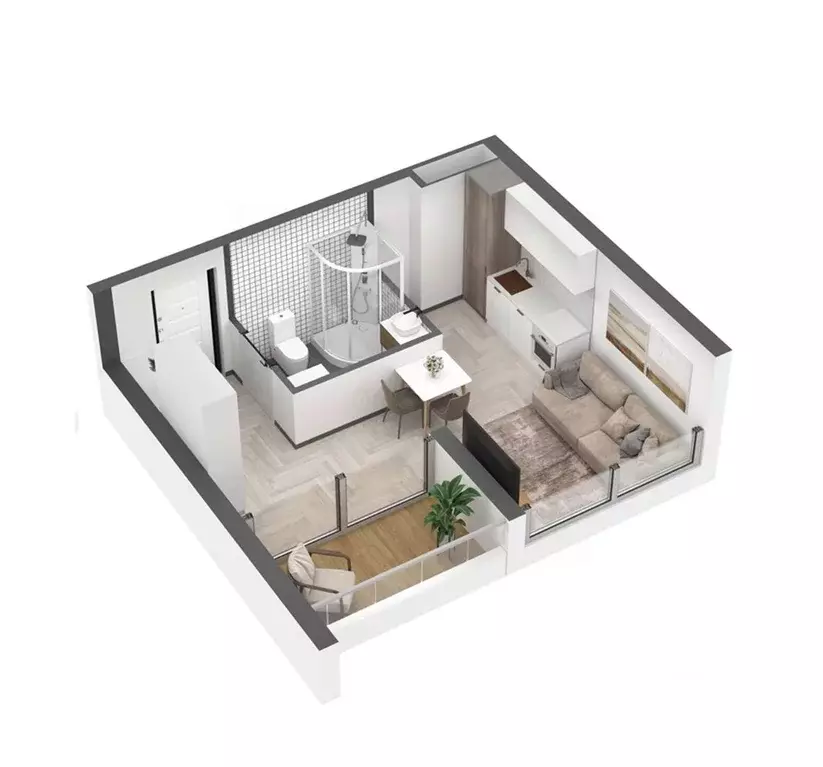 1-к кв. Крым, Ялта ул. Дражинского, 53 (30.3 м) - Фото 1