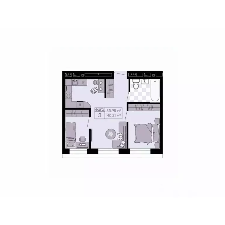 3-к кв. Приморский край, Владивосток Академгородок мкр,  (40.21 м) - Фото 0