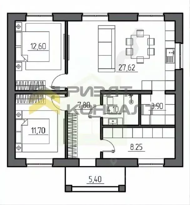Дом в Омская область, Омский район, пос. Ростовка  (82 м) - Фото 2