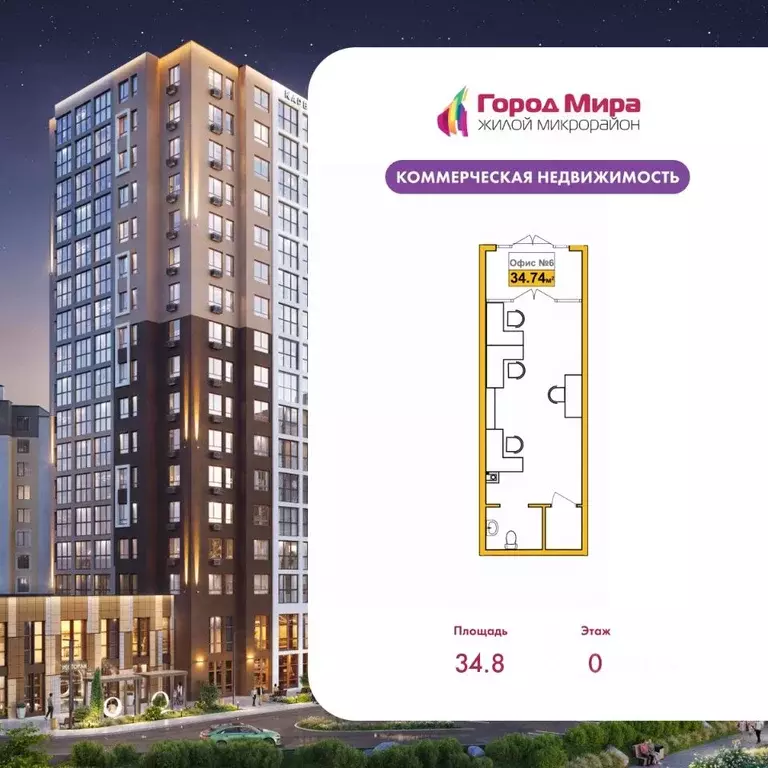 Офис в Крым, Симферополь ул. Батурина, 147 (35 м) - Фото 1