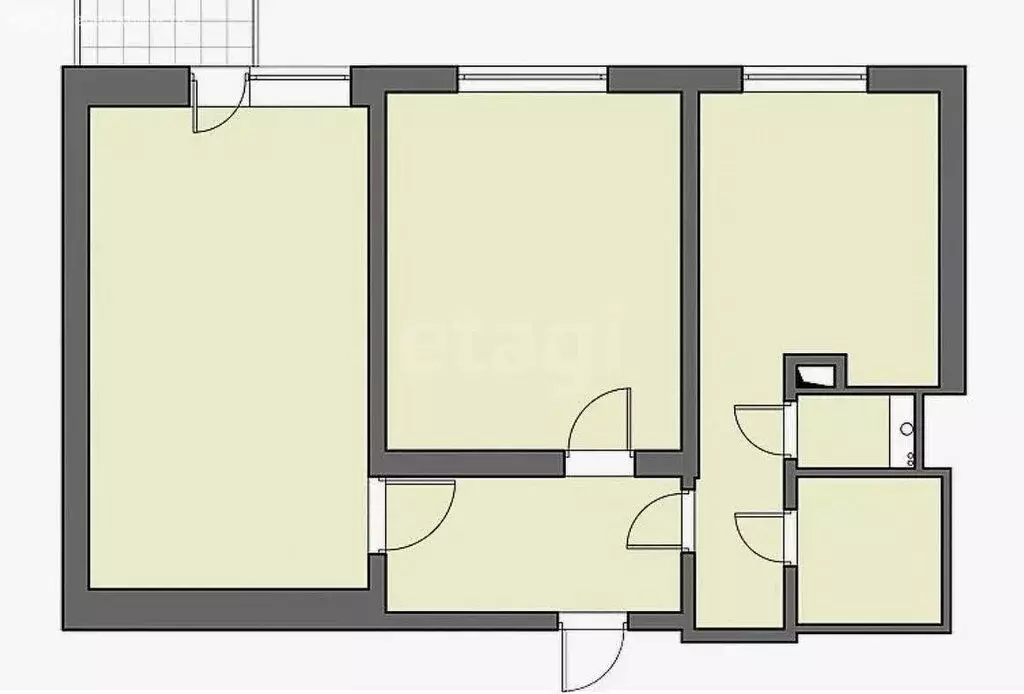 2-комнатная квартира: Белёв, Пролетарская улица, 36 (51 м) - Фото 0