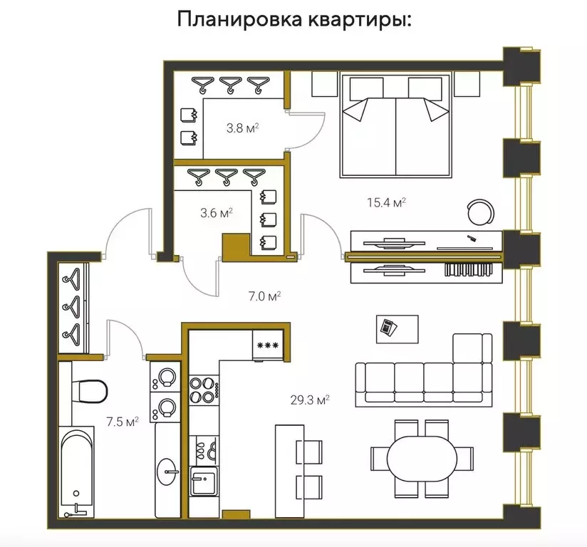 1-комнатная квартира: Санкт-Петербург, аллея Академика Лихачёва, 7 ... - Фото 0