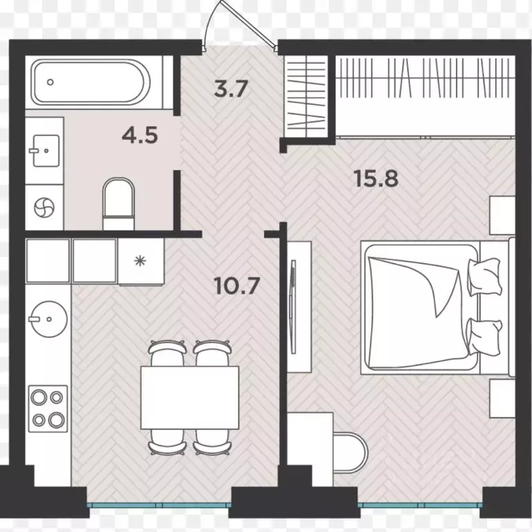 1-к кв. Оренбургская область, Бузулук 1 Мая ул. (37.4 м) - Фото 1