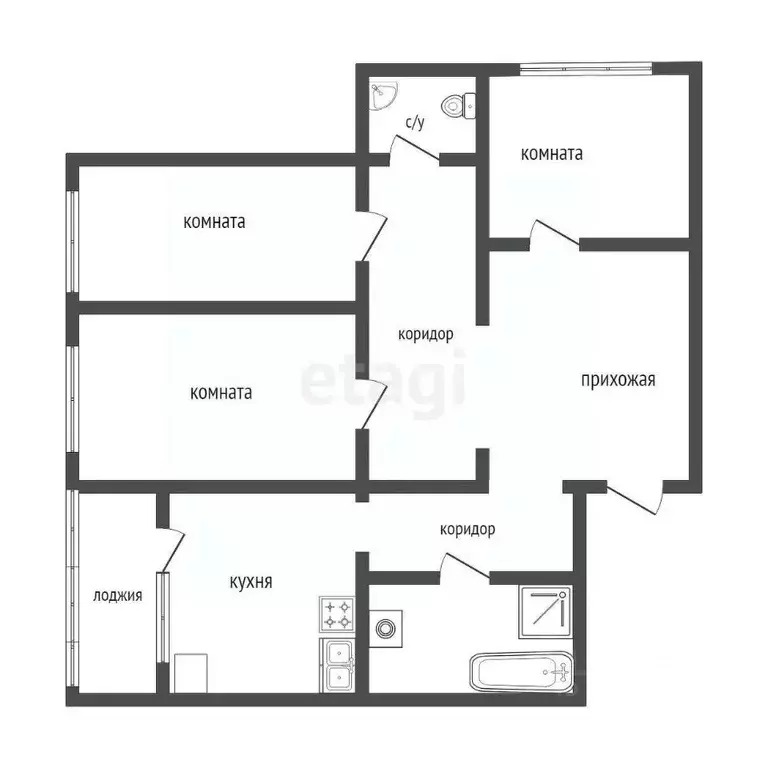 3-к кв. Владимирская область, Ковров ул. Ватутина, 45 (69.7 м) - Фото 2