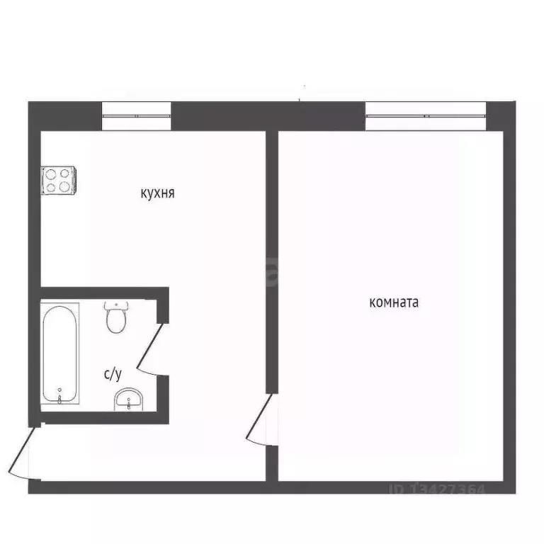 1-к кв. Курганская область, Курган Заозерный жилрайон, 8-й мкр, 5 ... - Фото 2