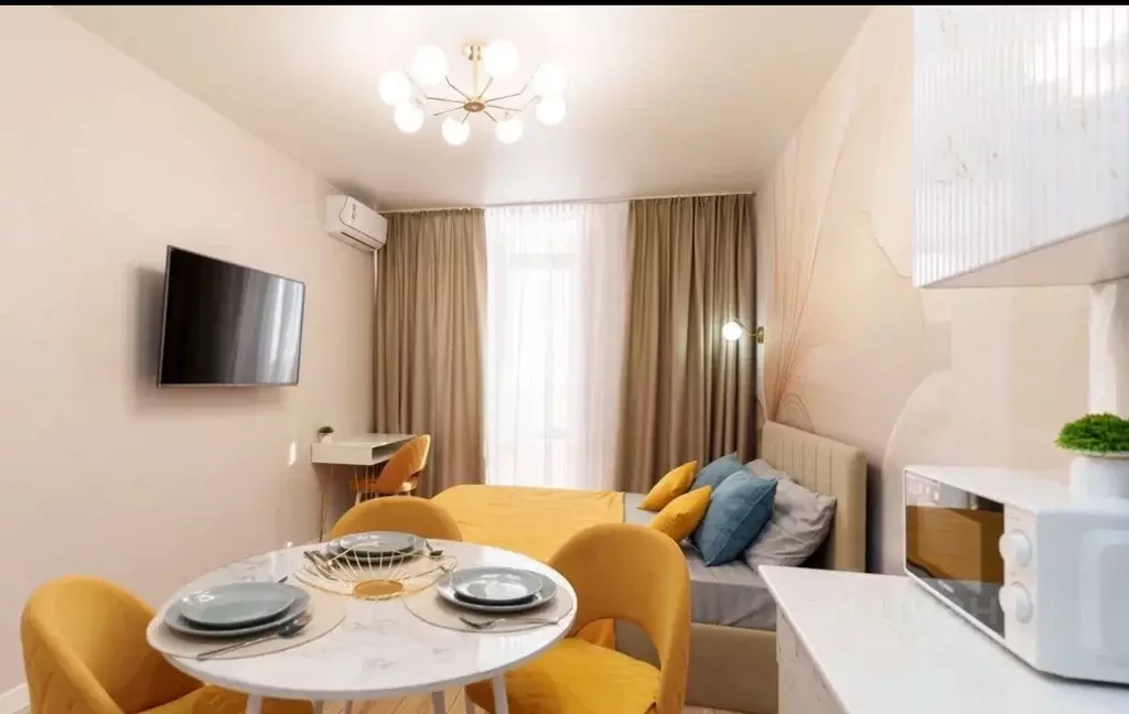 Студия Краснодарский край, Краснодар Любимово мкр, 11/1 (30.0 м) - Фото 1