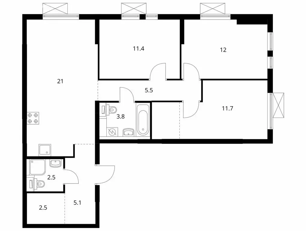 3-комнатная квартира: Котельники, микрорайон Белая Дача, 30 (78.2 м) - Фото 1