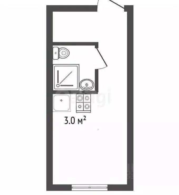Студия Ростовская область, Ростов-на-Дону Зональный пер., 28Р (14.0 м) - Фото 1