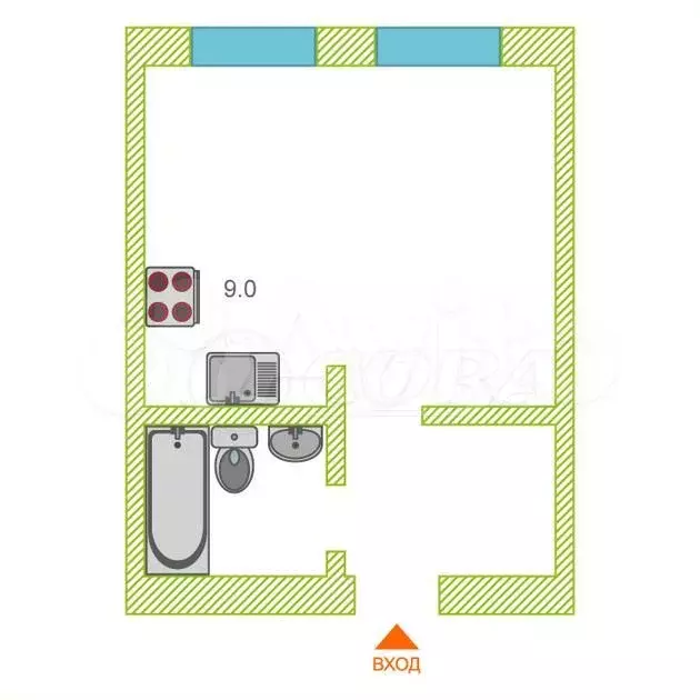 Квартира-студия, 29,9 м, 7/9 эт. - Фото 0