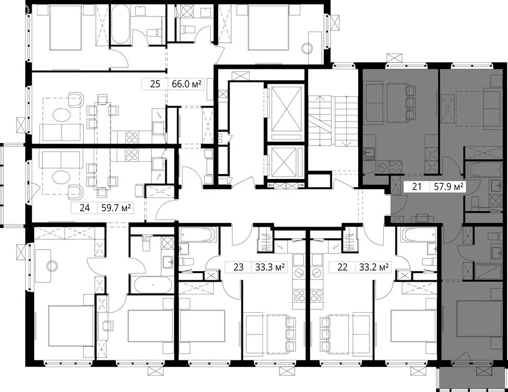 2-комнатная квартира: деревня Сапроново, микрорайон Купелинка, квартал ... - Фото 2