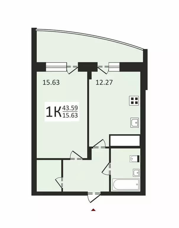 1-комнатная квартира: Владимир, улица Фейгина, 17 (44 м) - Фото 0