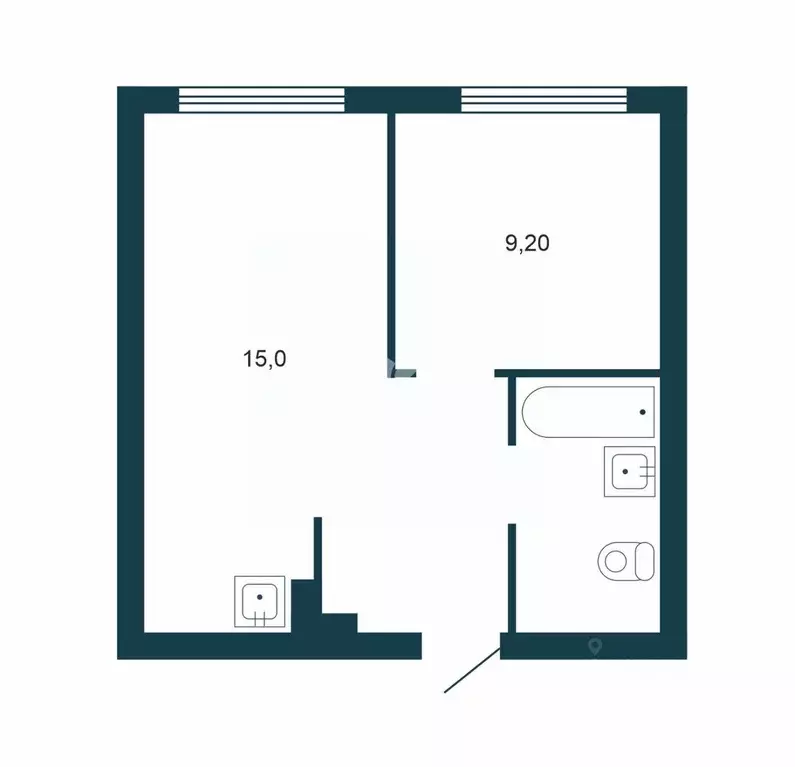 1-к кв. Новосибирская область, Новосибирск Кедровая ул., 79 (31.77 м) - Фото 2