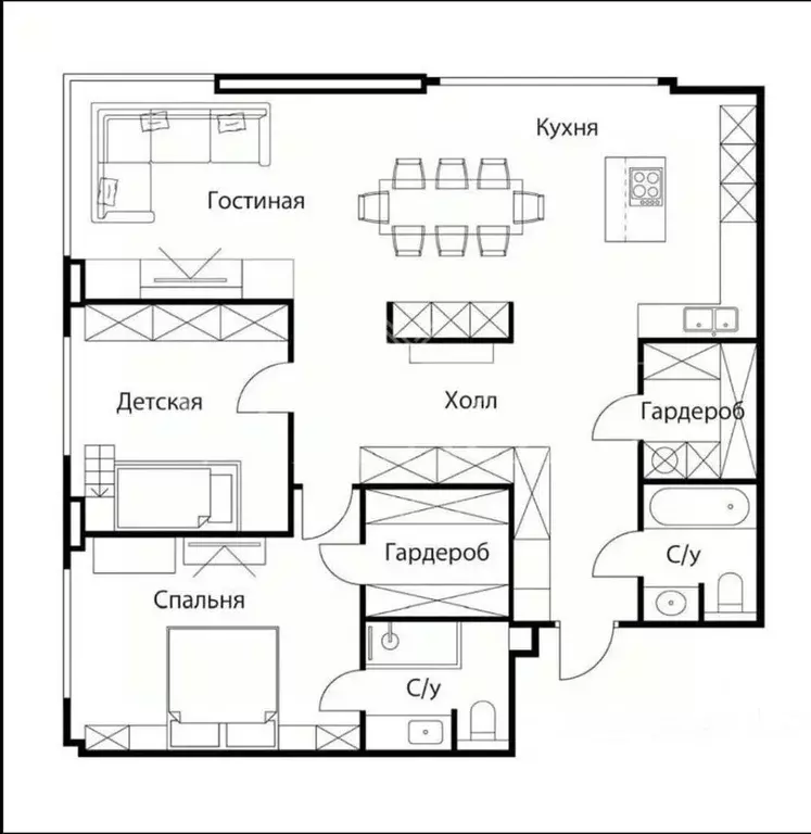 3-к кв. Москва Гжатская ул., 5к2 (112.0 м) - Фото 1