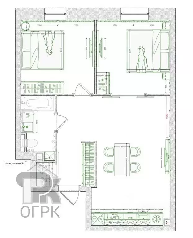 2-комнатная квартира: Москва, проспект Андропова, 9/1 (57 м) - Фото 1
