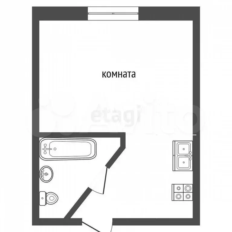 Квартира-студия, 15,1 м, 1/10 эт. - Фото 0