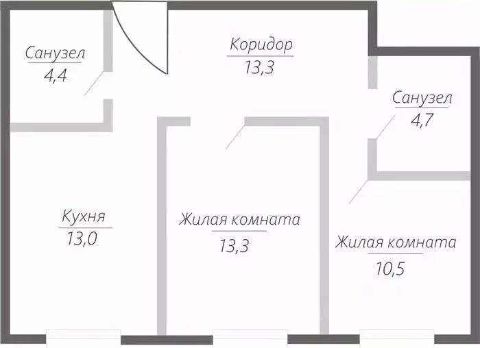 2-к кв. Самарская область, Тольятти ул. Фрунзе, 2В (59.2 м) - Фото 0