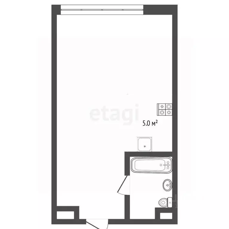 Студия Тюменская область, Тюмень ул. Республики, 167а (18.0 м) - Фото 2