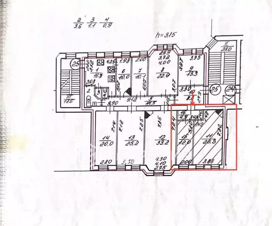 Комната Санкт-Петербург Гагаринская ул., 25 (38.3 м) - Фото 1