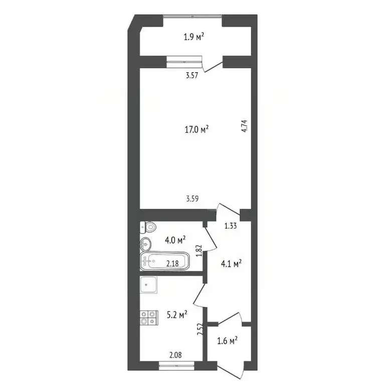 1-к кв. Крым, Феодосия ул. Володарского, 15А (31.9 м) - Фото 2