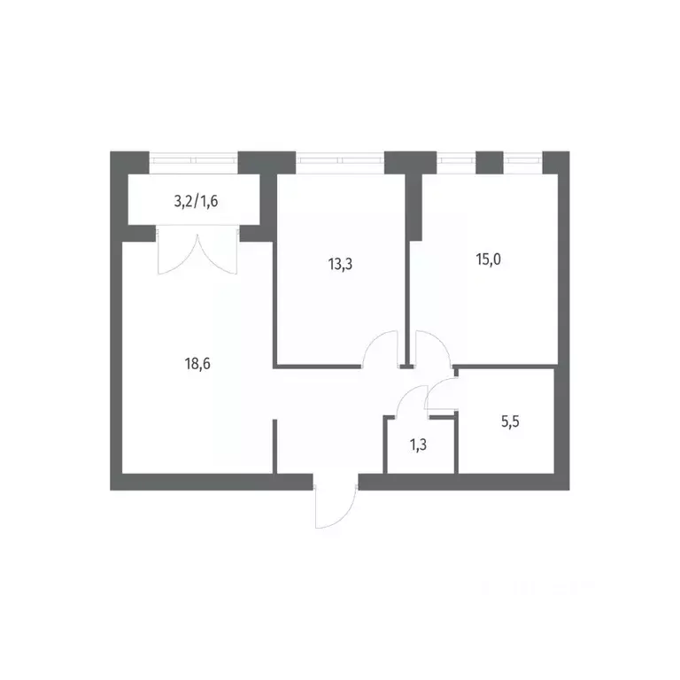 2-к кв. Санкт-Петербург ул. Академика Константинова, 1к1 (62.72 м) - Фото 0