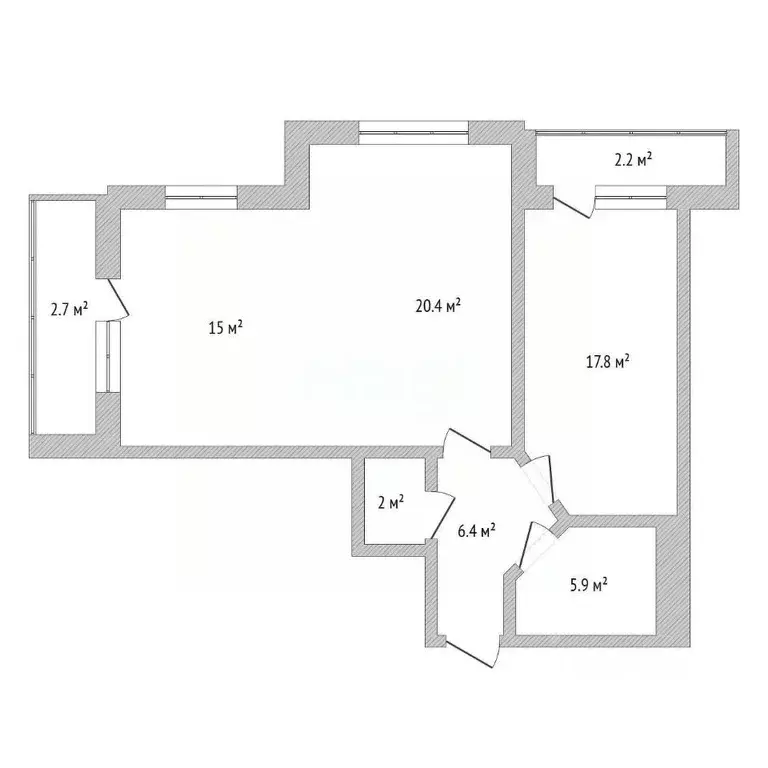 2-к кв. Нижегородская область, Нижний Новгород ул. Тимирязева, 7к1 ... - Фото 2