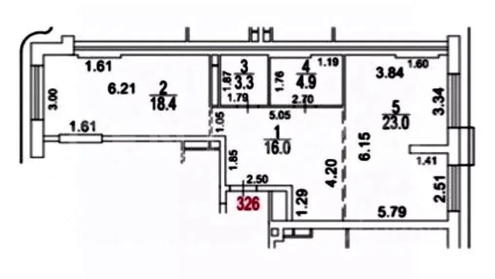 3-к кв. Москва ул. Крузенштерна, 2 (66.0 м) - Фото 2