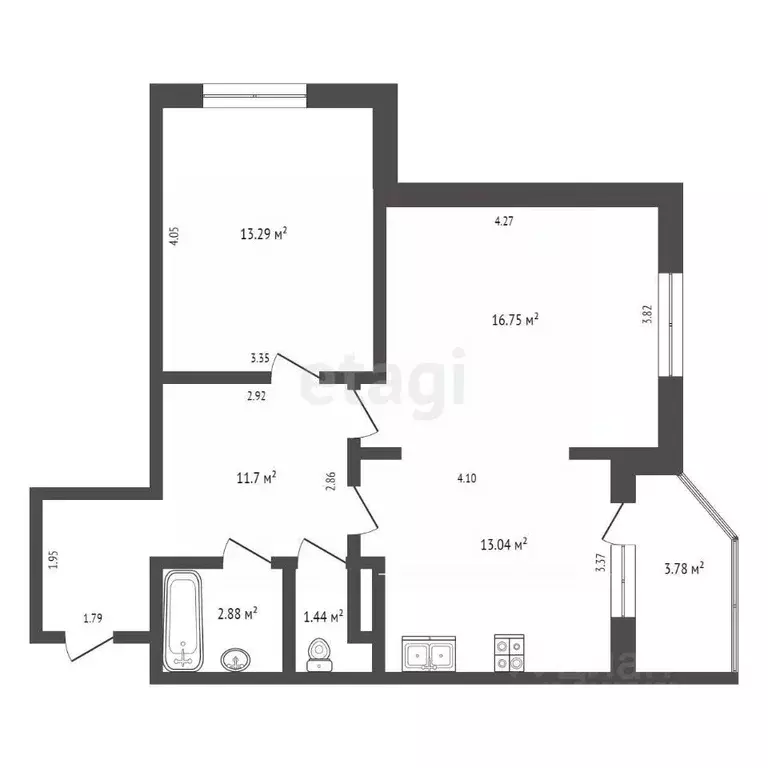 2-к кв. Владимирская область, Ковров ул. Строителей, 45 (59.3 м) - Фото 1