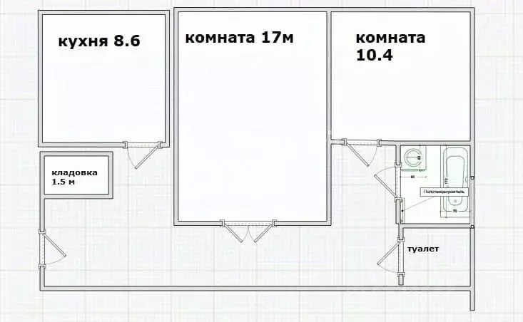 2-к кв. Краснодарский край, Новороссийск ул. Куникова, 9 (51.7 м) - Фото 1