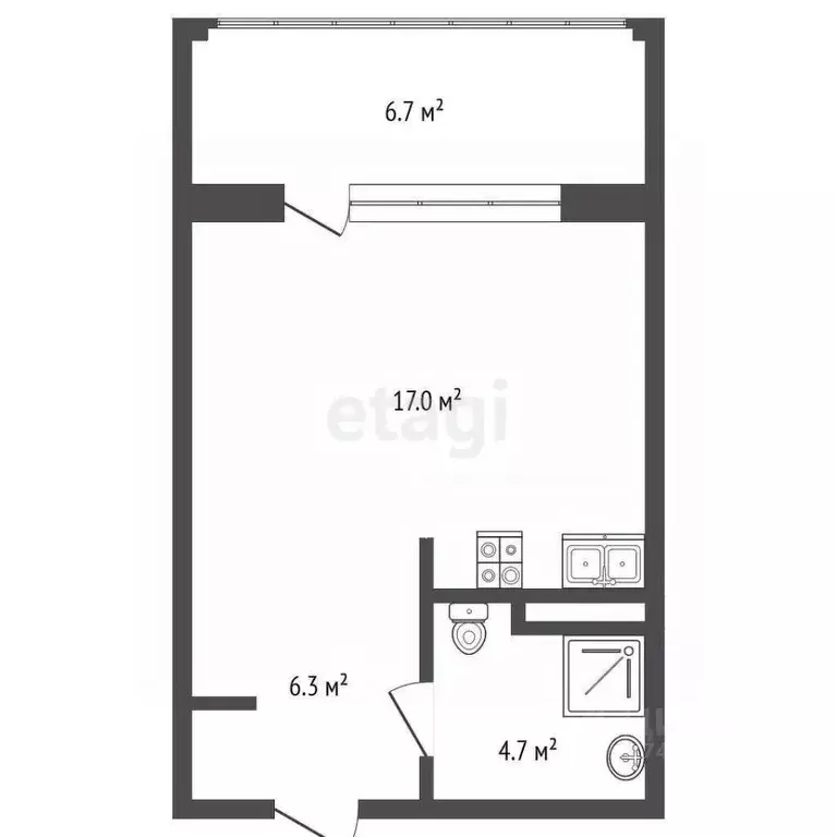 Студия Крым, Первомайский район, с. Гришино ул. 60 лет СССР, 1 (36.0 ... - Фото 1
