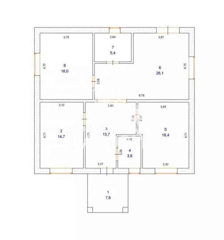 Дом, 110 м - Фото 1