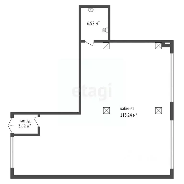 Офис в Ростовская область, Батайск ул. Луначарского, 177Бк2 (125 м) - Фото 0