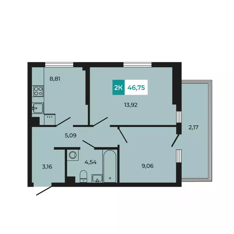 2-к кв. Ростовская область, Аксайский район, Щепкинское с/пос, пос. ... - Фото 1