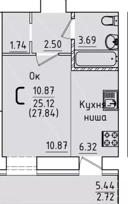 Продаётся квартира-студия, 27.88 м - Фото 0