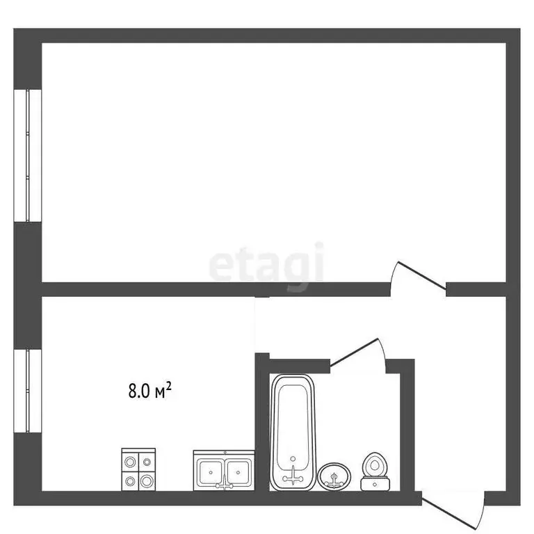 1-комнатная квартира: Челябинск, Молдавская улица, 25А (30.6 м) - Фото 1