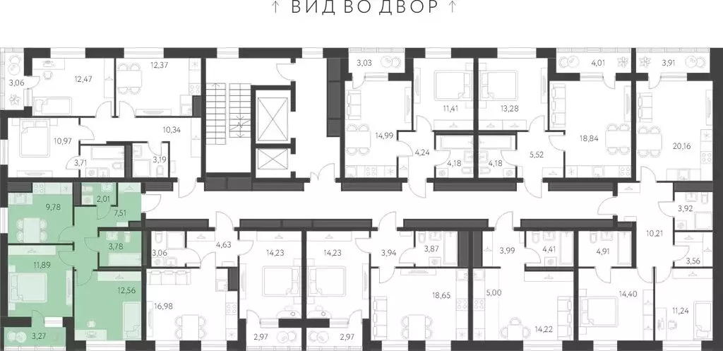 2-комнатная квартира: Екатеринбург, микрорайон Академический, ЖК ... - Фото 1
