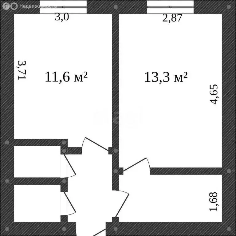 2-комнатная квартира: Белгород, улица Горького, 69к5 (39 м) - Фото 0