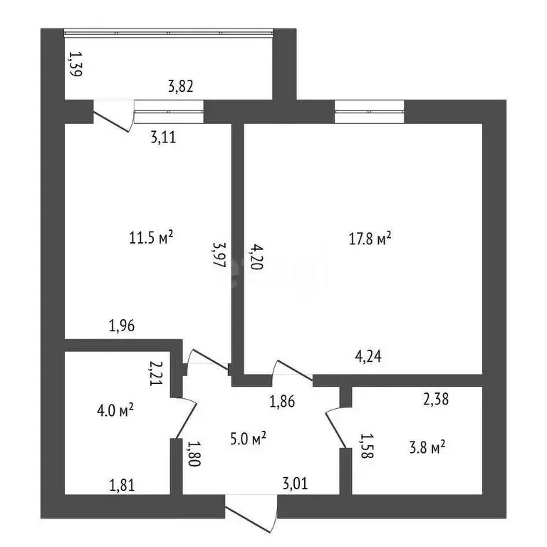 1-комнатная квартира: Благовещенск, улица Пушкина, 8 (42.1 м) - Фото 0