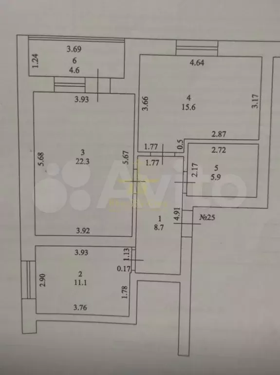 2-к. квартира, 63 м, 2/3 эт. - Фото 0