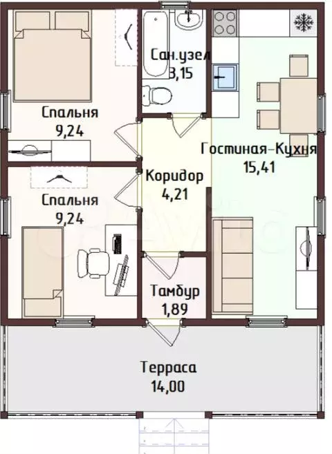 Дом 56 м на участке 6 сот. - Фото 0