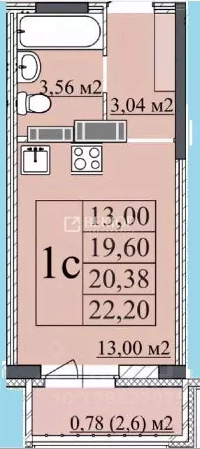 Студия Ярославская область, Ярославль ул. Старая Костромская, 6 (20.38 ... - Фото 2