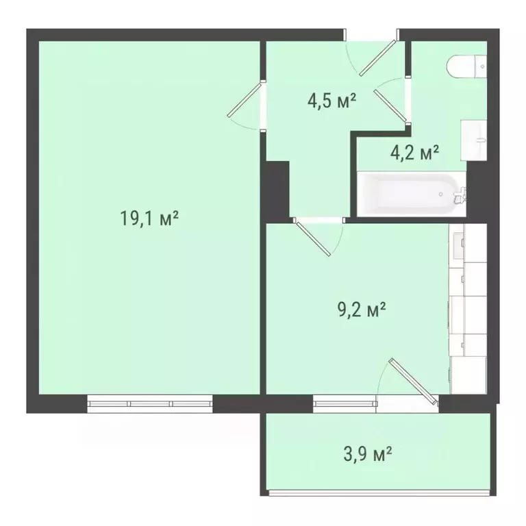 1-к кв. Омская область, Омск Сады Наука мкр, с1 (37.0 м) - Фото 0