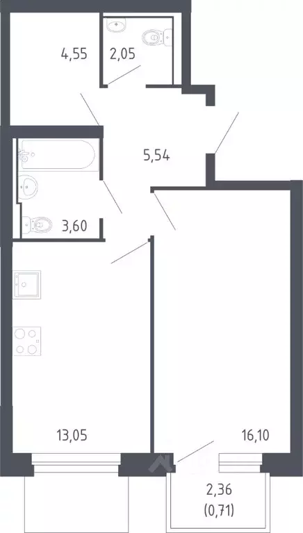 1-к кв. Сахалинская область, Корсаков Сердце Сахалина жилой комплекс ... - Фото 1