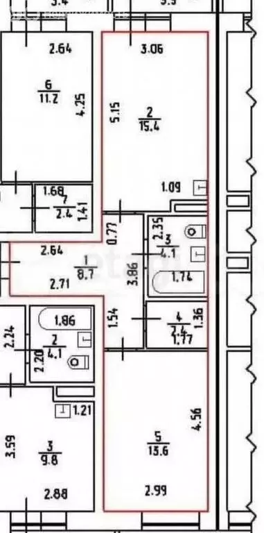 2-комнатная квартира: Ижевск, улица Архитектора П.П. Берша, 15 (47.5 ... - Фото 1